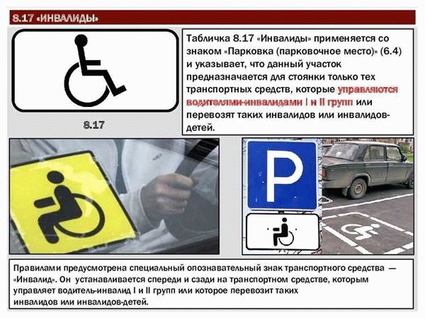 Как определить место парковки для инвалидов